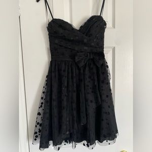 BNWT strapless mesh polka dot dress